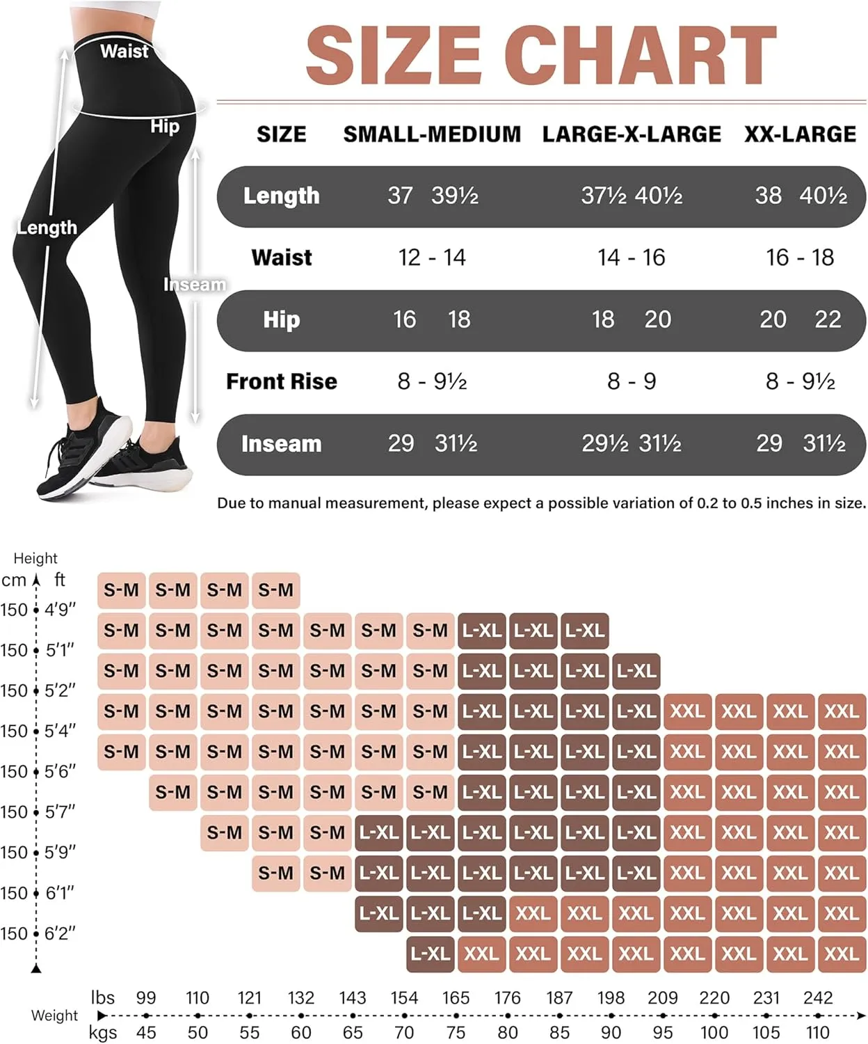 High Waisted Leggings for Women, Tummy Control Leggings No See Through Workout Yoga Pants