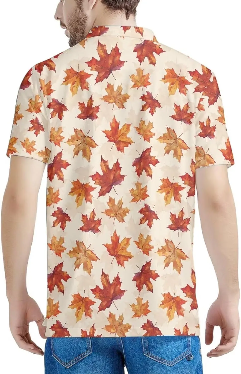HUGS IDEA Pineapple Pattern Men's Short Sleevee Pique Hawaiian T-Shirts