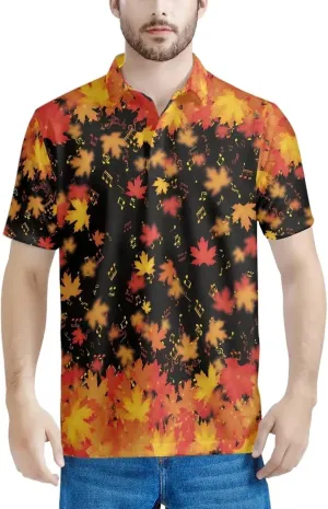 HUGS IDEA Pineapple Pattern Men's Short Sleevee Pique Hawaiian T-Shirts