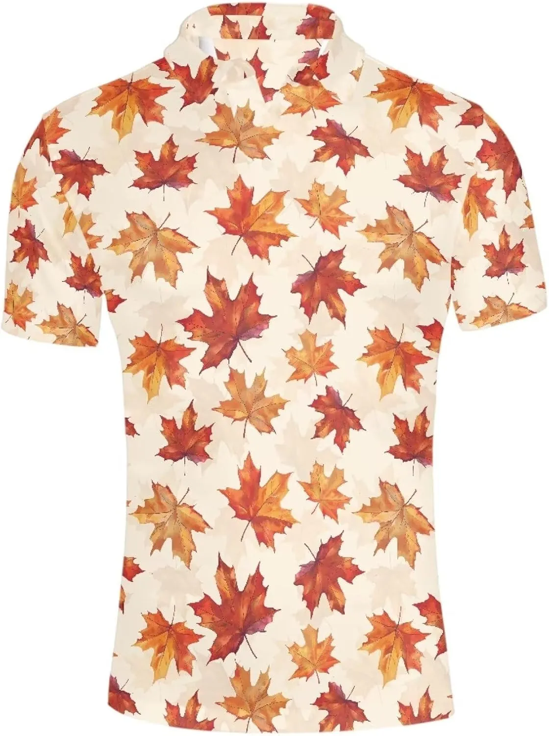 HUGS IDEA Pineapple Pattern Men's Short Sleevee Pique Hawaiian T-Shirts