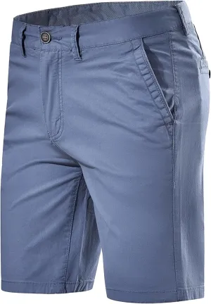 JEShifangjiusu Men's Shorts Summer Solid Color Slim Fit Flat Front Walk Chino Shorts Athletic Casual Drawstring Short Pants
