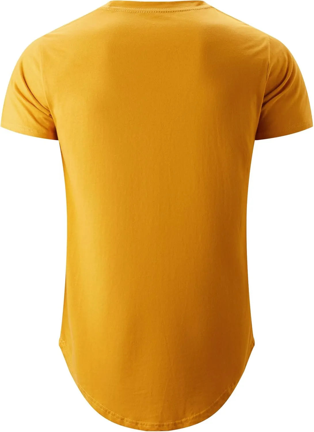 KLIEGOU Mens 100 Cotton Hipster Hip Hop Longline Crewneck T-Shirt Pre - Shrunk S-4XL