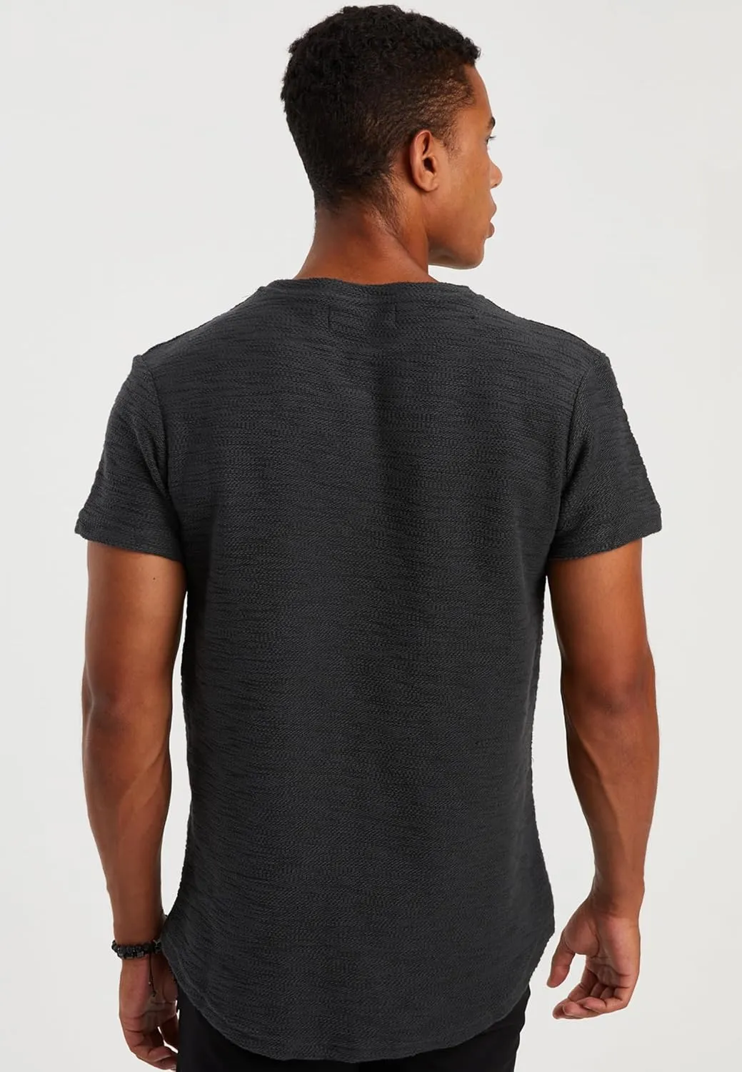 Leif Nelson Mens Oversize Slim Fit Crewneck Cotton T shirt Short Sleeve Classic Stylish Skin Friendly Tee