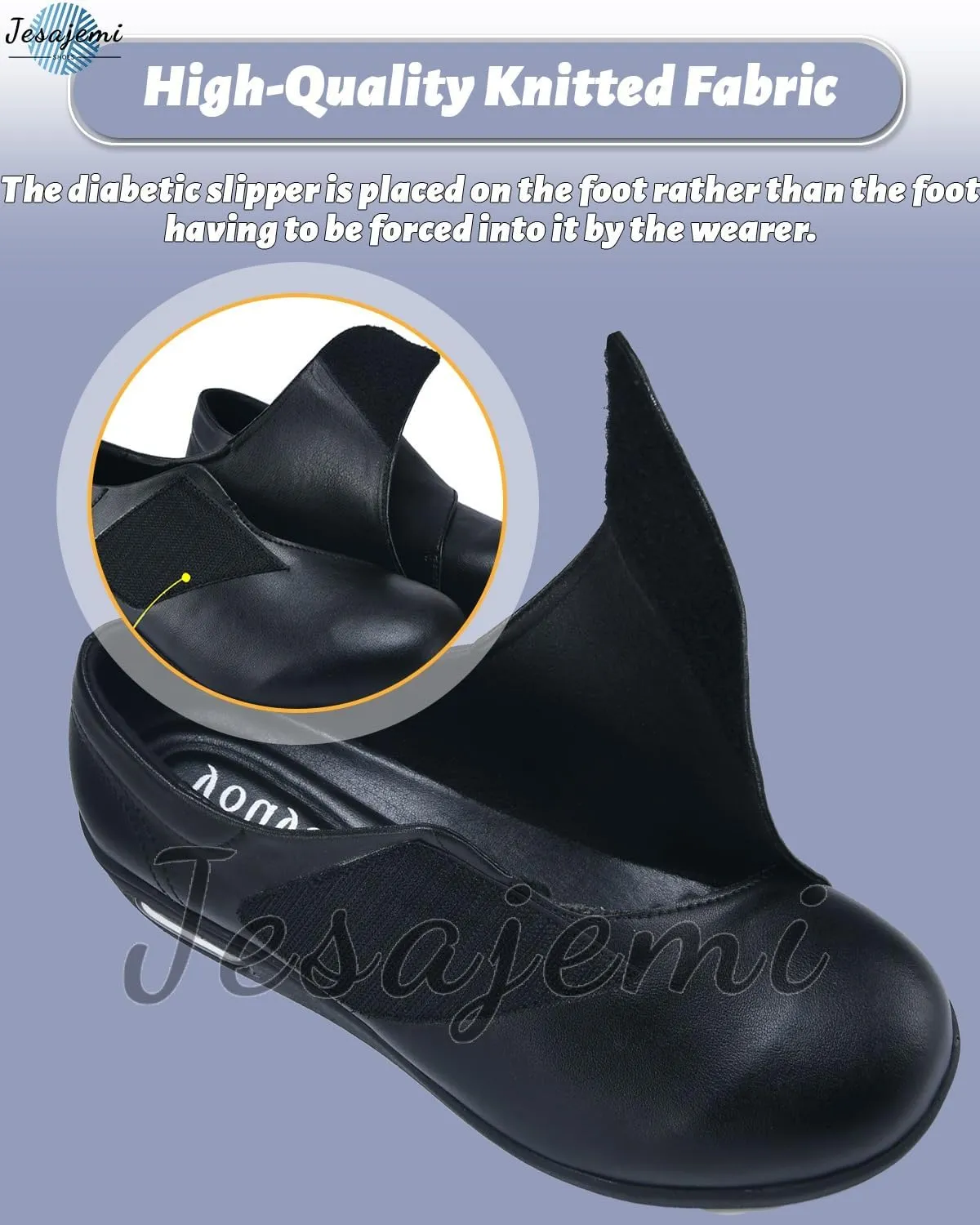 Lightweight Waterproof Diabetic Loafers for Men - Slip-On Wide Fit PU Leather Walking Shoes