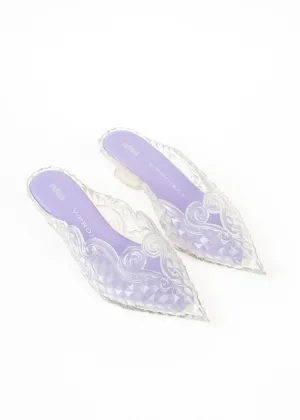 LILAC / CLEAR MELISSA POINT MULE