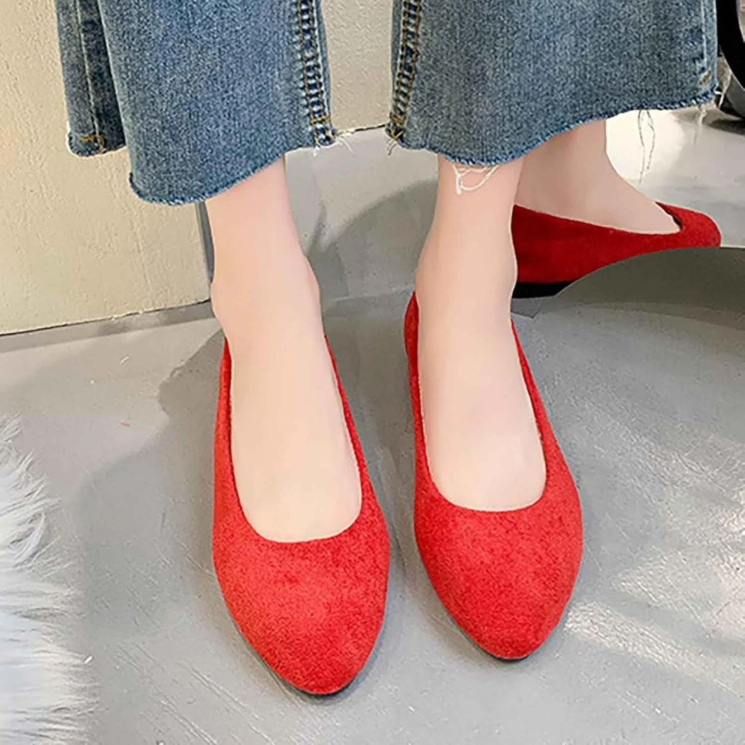 Loafers for Women Comfortable Dressy Casual Work Flats Lightweight Summer Ballet Flats Dressy Pointed Toe Shoes