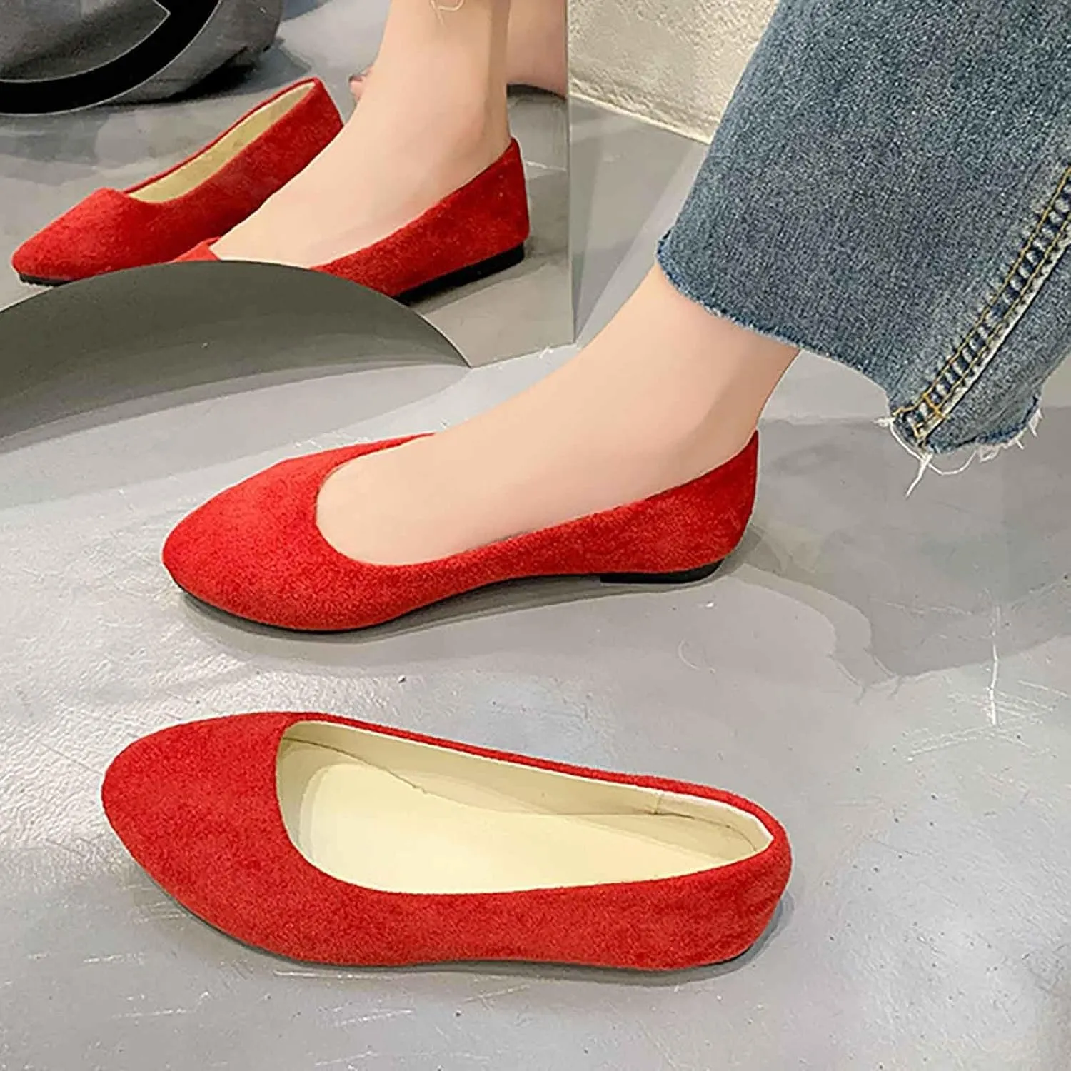 Loafers for Women Comfortable Dressy Casual Work Flats Lightweight Summer Ballet Flats Dressy Pointed Toe Shoes