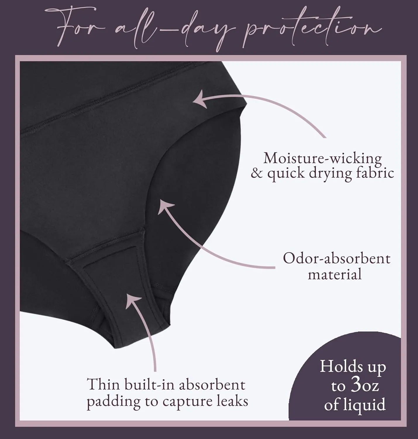 LUMANA Leakproof Womens Leggings: Leggings with Pockets Designed with Built-in Bladder Leakage Pads for Women (25" Inseam)