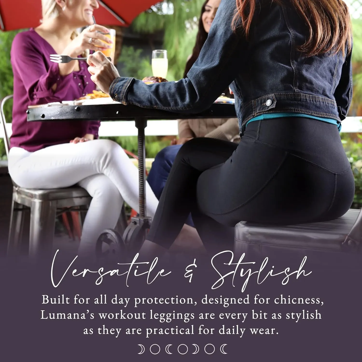 LUMANA Leakproof Womens Leggings: Leggings with Pockets Designed with Built-in Bladder Leakage Pads for Women (25" Inseam)