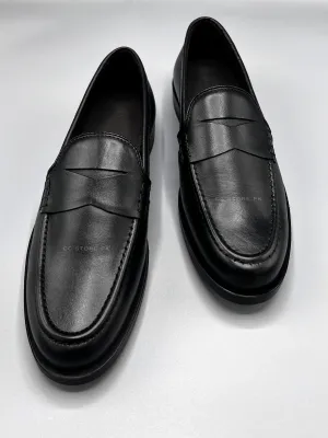 MD Penny Leather Black Loafers
