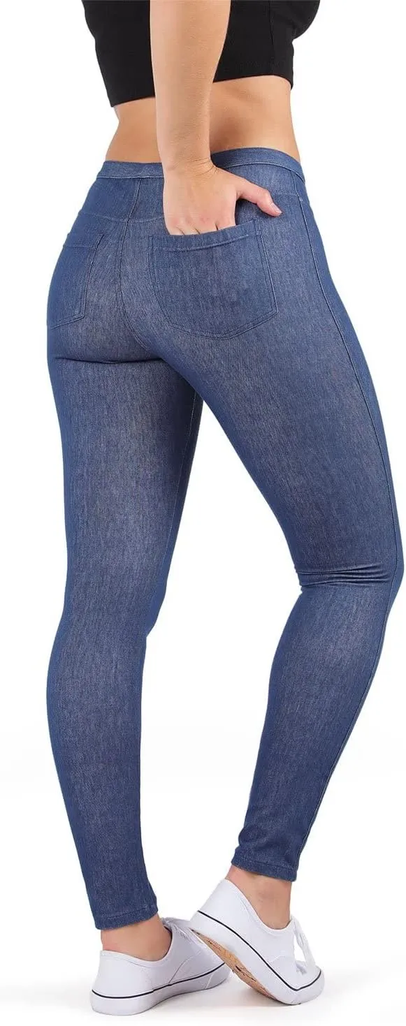 MeMoi High-Waisted Skinny Jean Leggings