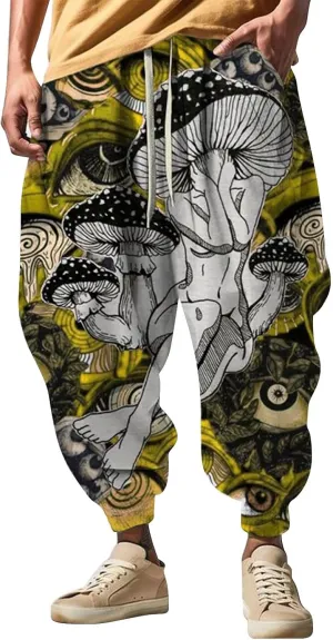 Men Cotton Baggy Hippie Yoga Harem Pants Casual Sweatpants Loose Drop Crotch Trousers Loose Pants Mens Cargo