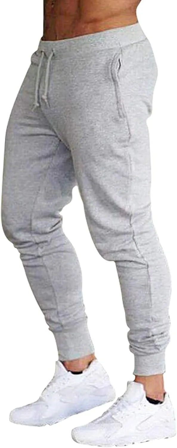 Men's Athletic Running Sweatpants Mens Pocket Trousers Beam Drawstring Men's Pants Men's Athletic Running Sweatpants