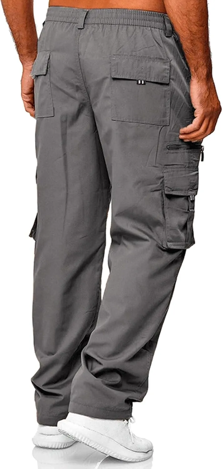 Mens Casual Joggers Unisex Fleece Jogging Bottoms Neon Orange Sweatpants Men Workout Pants for Men Travel Pants