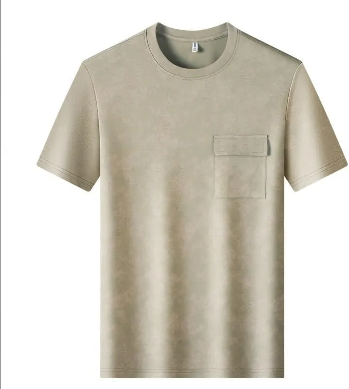 Men's Crew T-Shirts Summer Tee's Short Sleeve T-Shirt Round Neck Casual Fashion Patch Tee for Youth and Adults