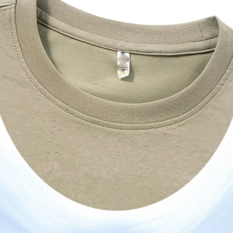 Men's Crew T-Shirts Summer Tee's Short Sleeve T-Shirt Round Neck Casual Fashion Patch Tee for Youth and Adults