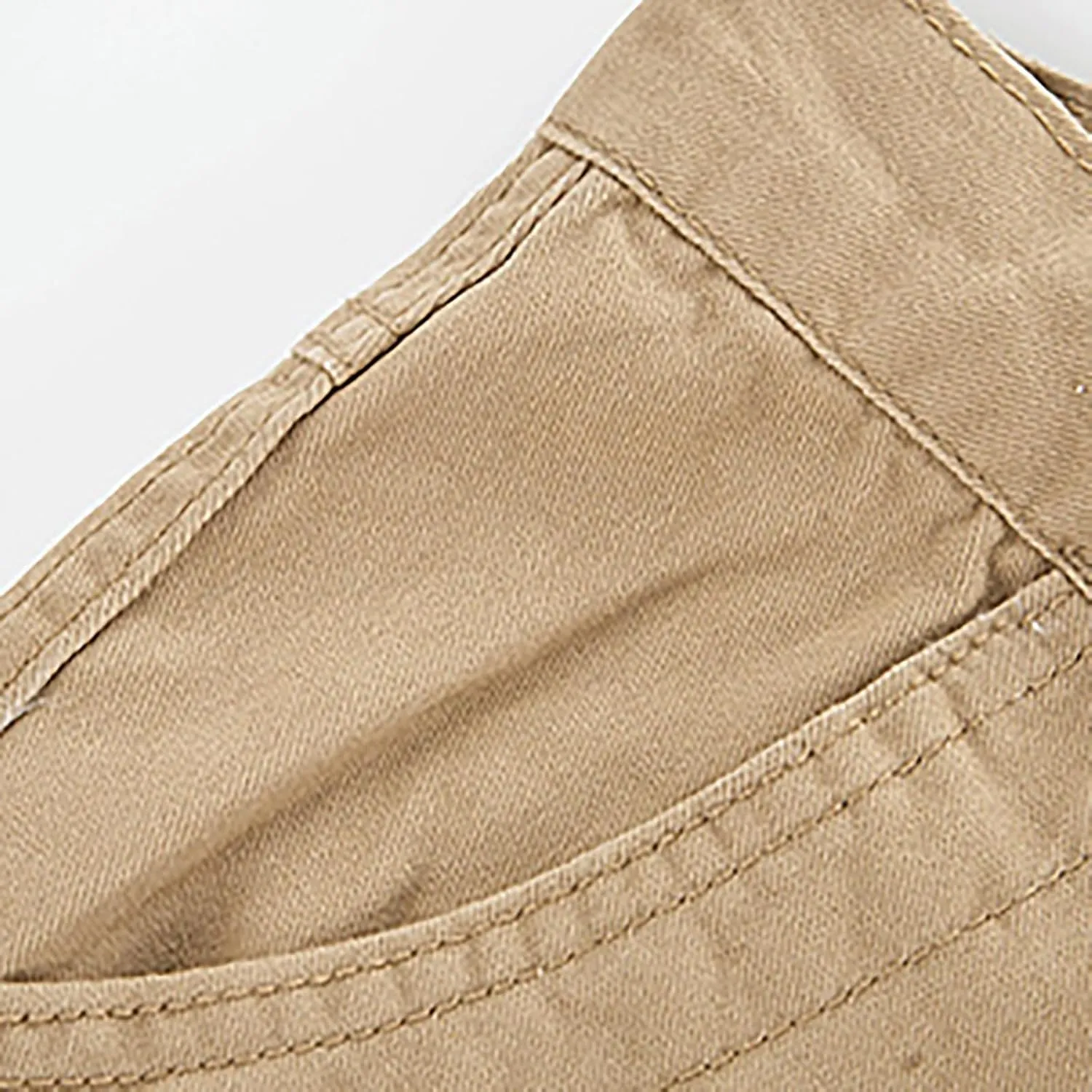 Men's Fleece Sweatpants Pants Men's Elastic Multi Pocket Pants Outdoor Straight Tube Quick Dry Cargo Hiking Pants