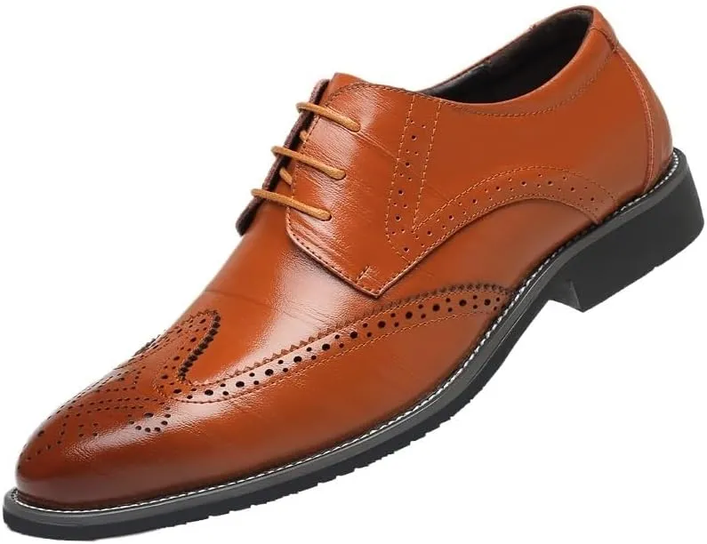 Mens Pointed Tip Orthopedic Dress Shoes Lace-up Oxford Shoes for Men Oxfords PU Fashion Dress Sneakers Business Casual New Shoe