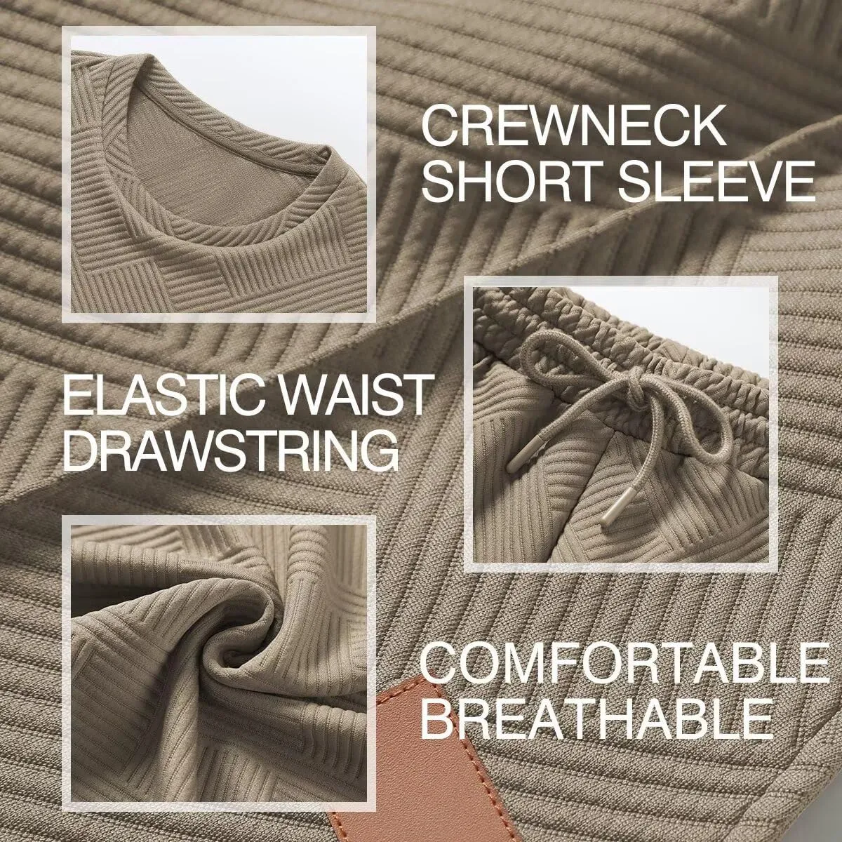 Mens Short Sets 2 Piece Outfits Summer Casual T Shirts and Shorts Tracksuit Sets with Pockets
