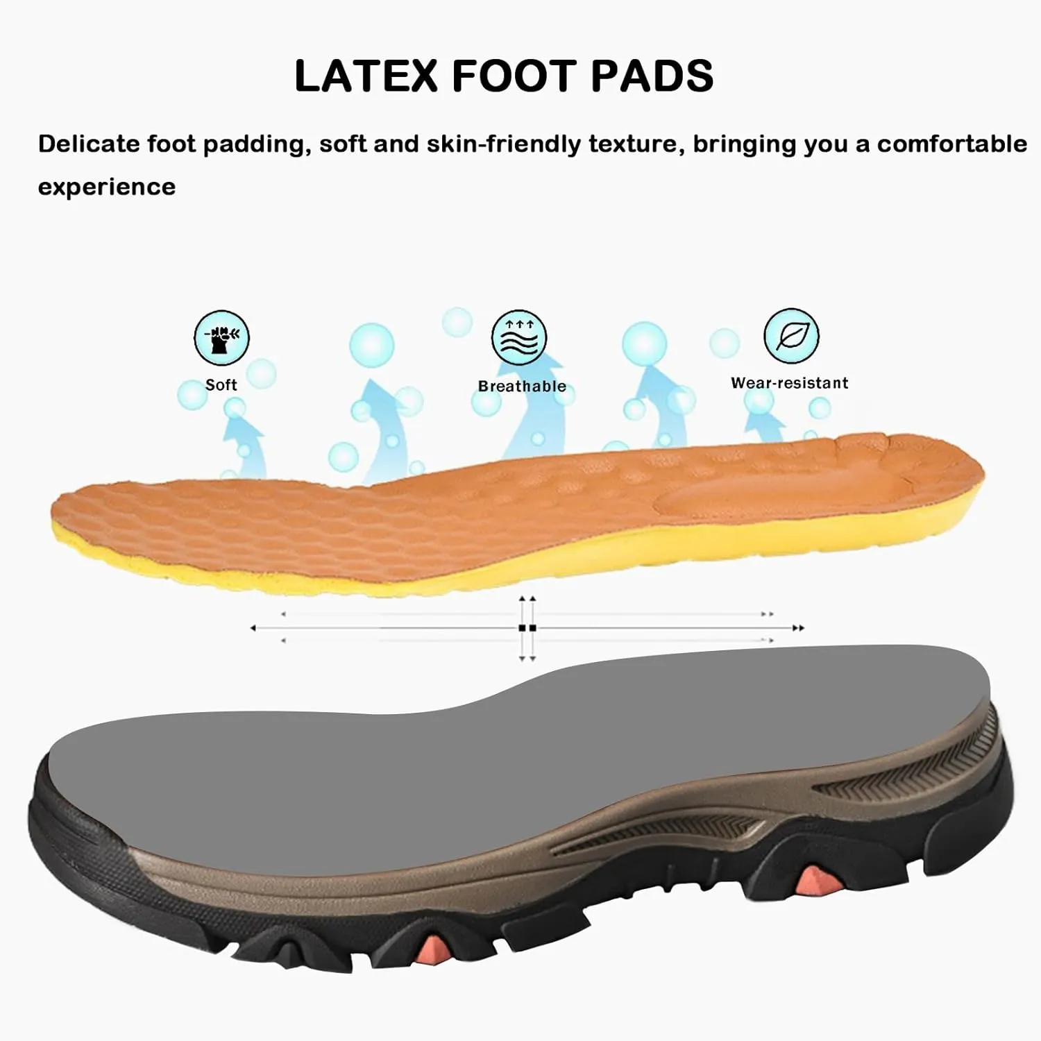 Men's Slip on Leather Loafers for Men Non Slip Waterproof Comfortable Walking Shoes, Lightweight Breathable Casual Driving Shoes