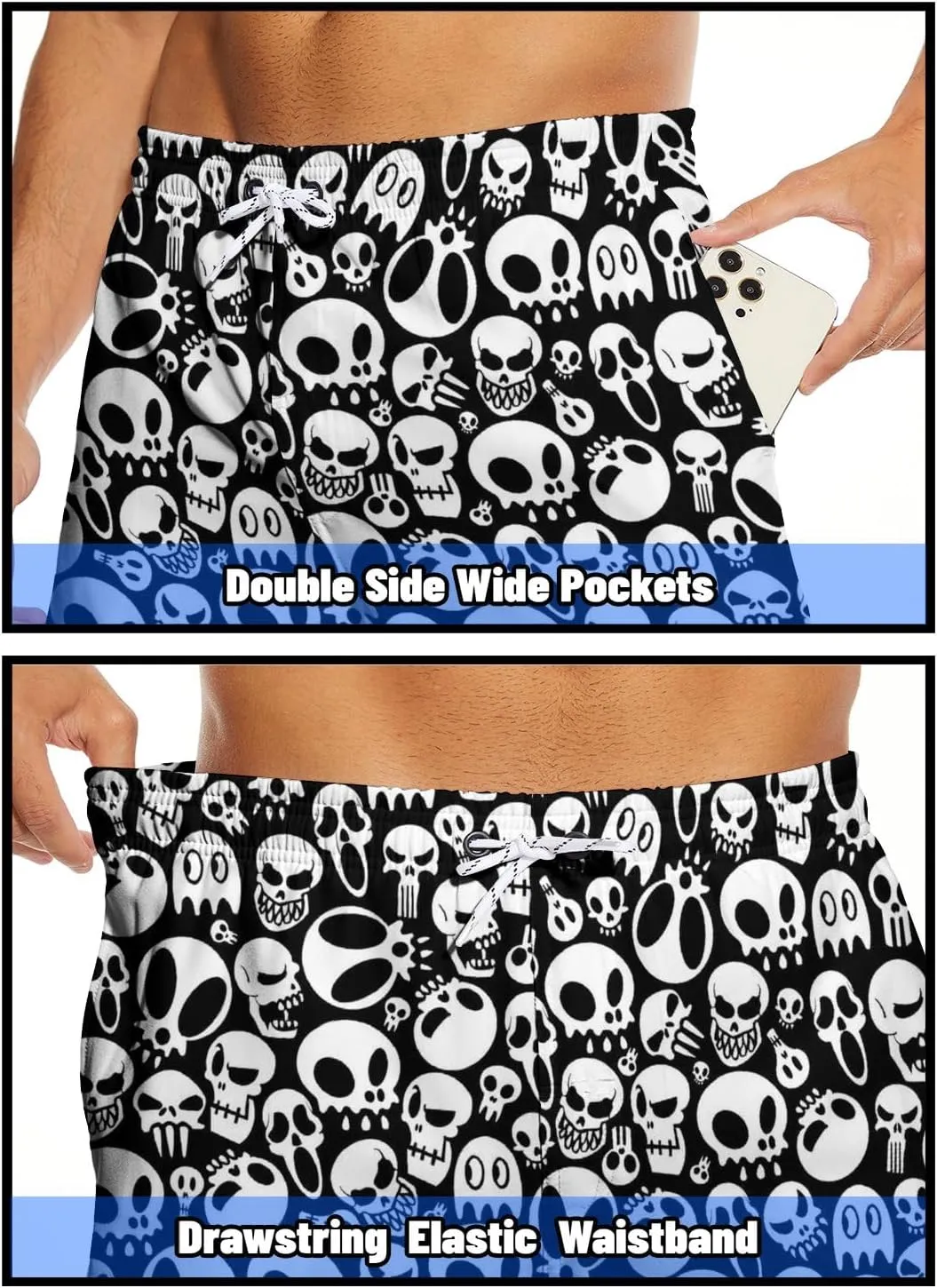 Men's Swim Trunks with Compression Liner Quick Dry 7 Inch Bathing Suit Board Shorts Swimwear