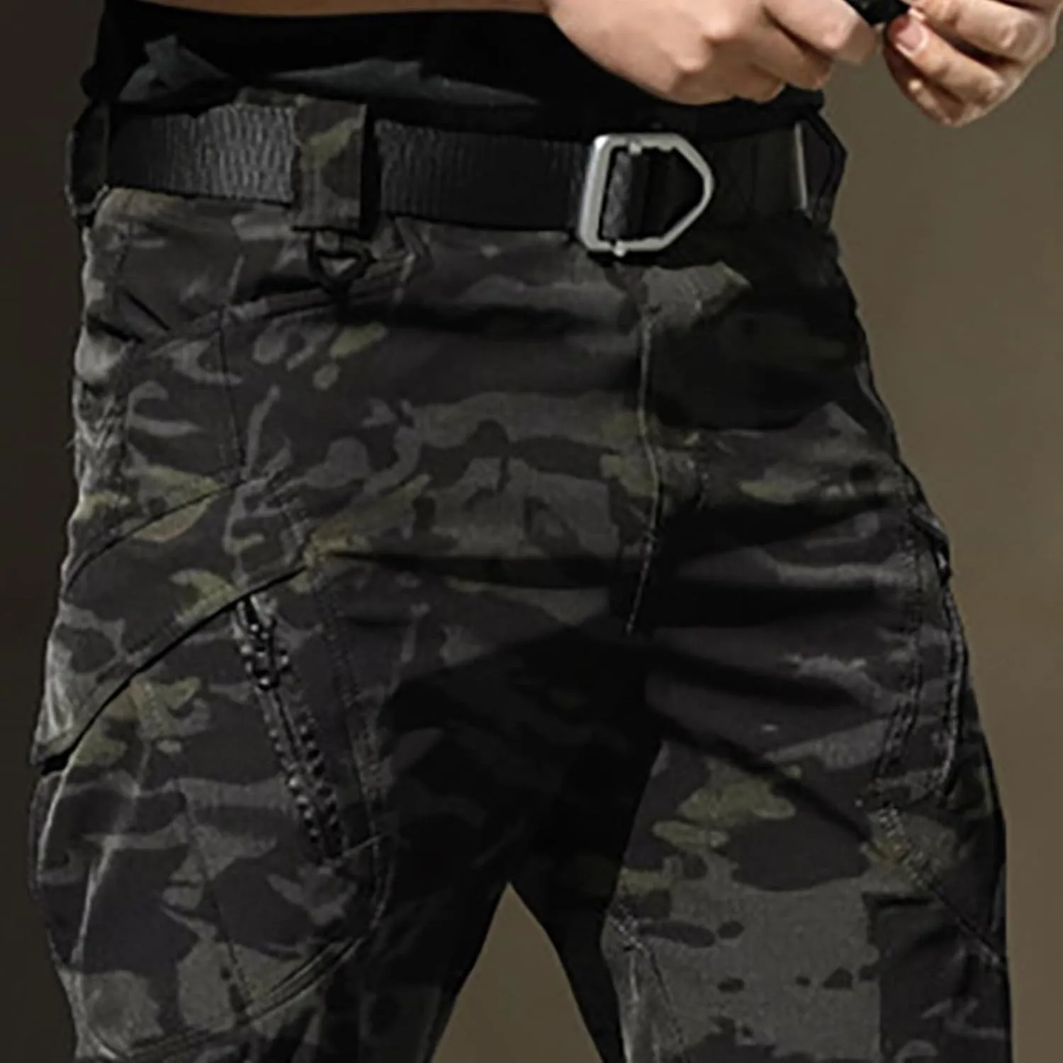 Mens Tactical Cargo Pants Mens Casual Pants Elastic Waist Restaurant Pants for Mens Lounge Sweatpants Camp Pants