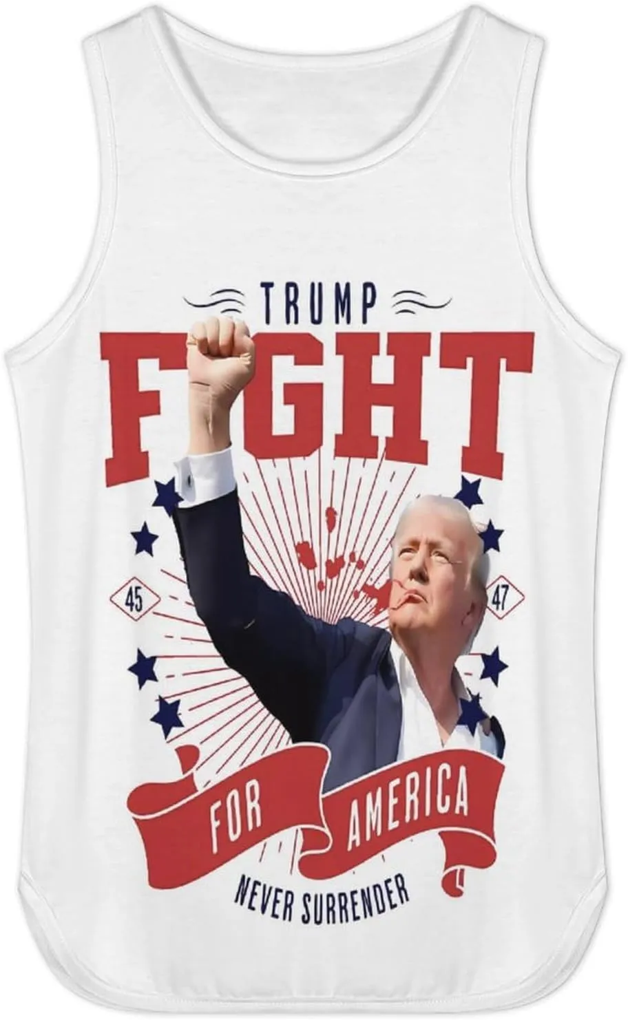 Mens Tank Tops Trump Casual Summer T-Shirts Beach Sleeveless Shirt Lightweight Casual Tee Shirt