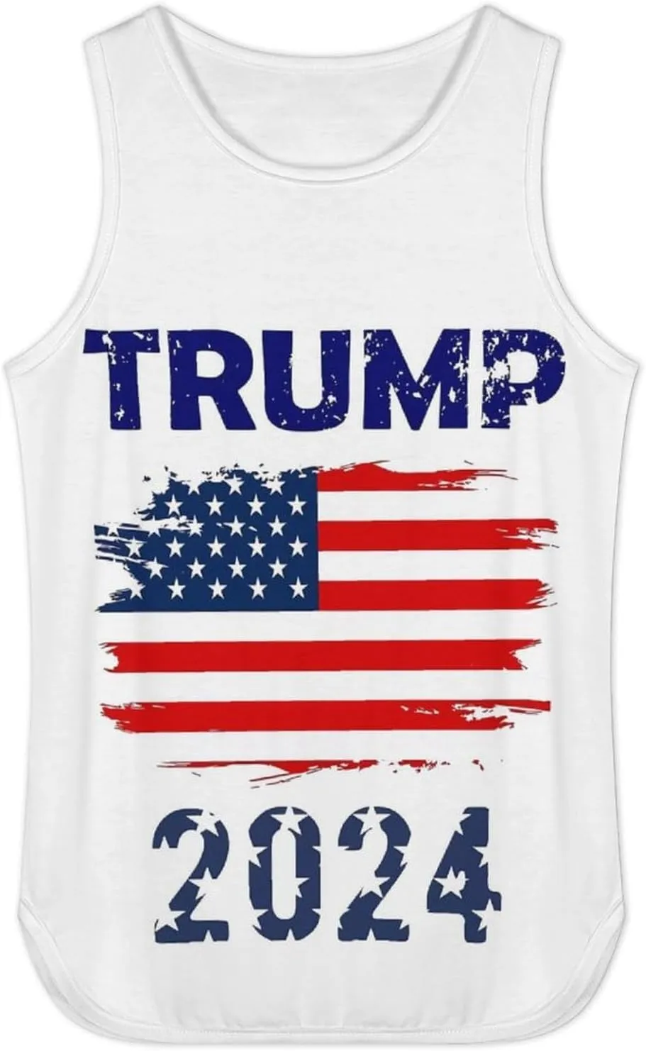 Mens Tank Tops Trump Casual Summer T-Shirts Beach Sleeveless Shirt Lightweight Casual Tee Shirt
