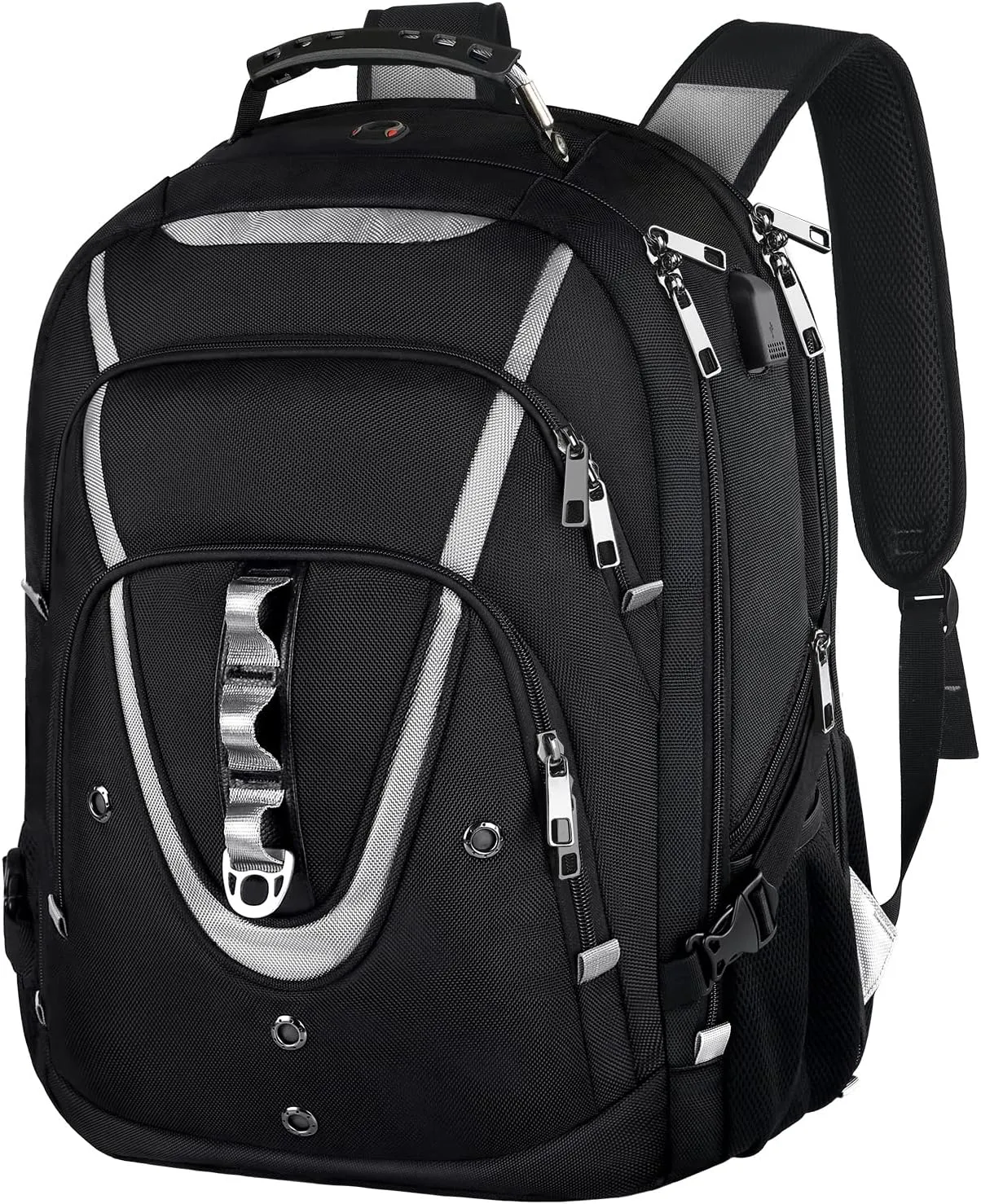 Mogplof 17.3 Laptop Backpack for Men Women, 19 * 14.6 * 10.2 Inch Extra Large Travel laptop Backpack with USB Charging Port, TSA Friendly Flight Approved with RFID Anti Theft Pocket