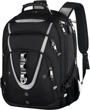 Mogplof 17.3 Laptop Backpack for Men Women, 19 * 14.6 * 10.2 Inch Extra Large Travel laptop Backpack with USB Charging Port, TSA Friendly Flight Approved with RFID Anti Theft Pocket