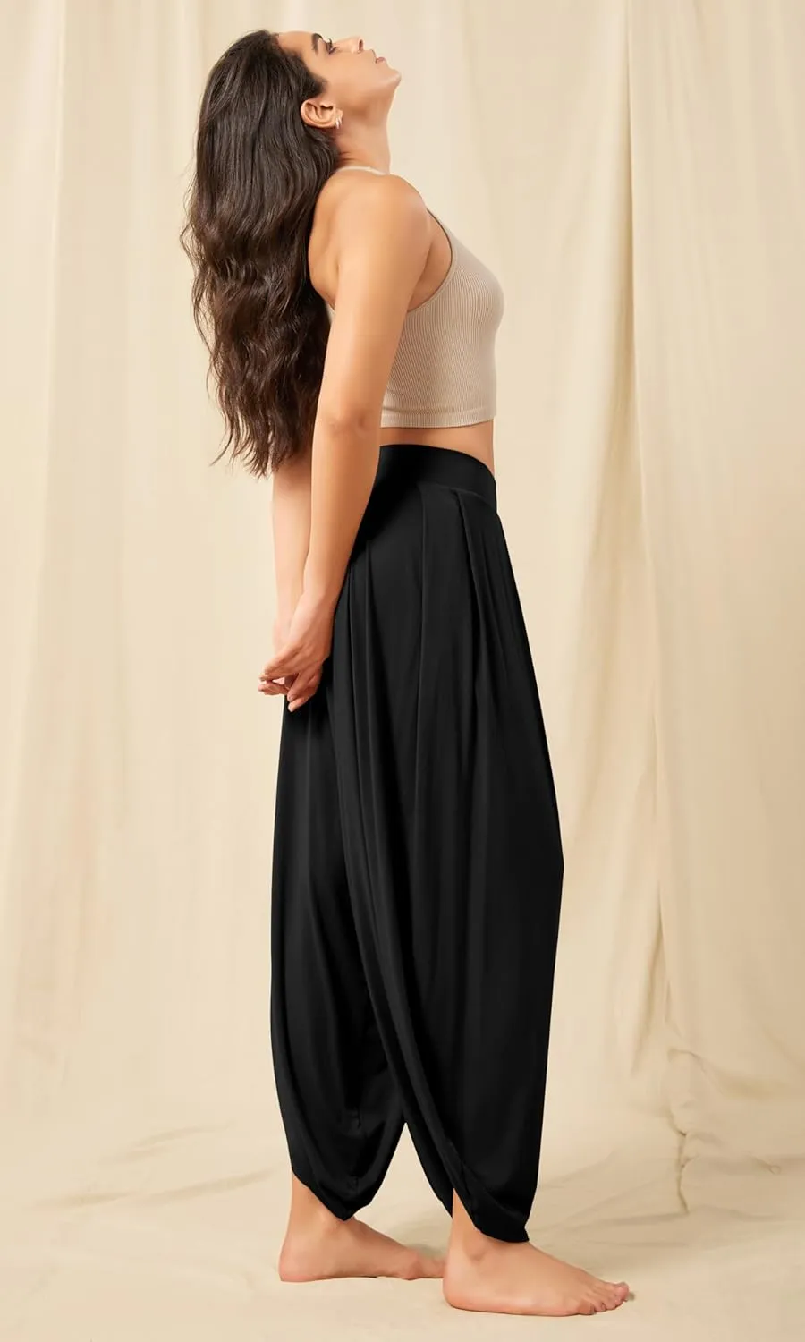 ODODOS Women's Wide Leg Pants with Pockets Lightweight Loose Draped Casual Palazzo Lounge Pajama Harem Pants