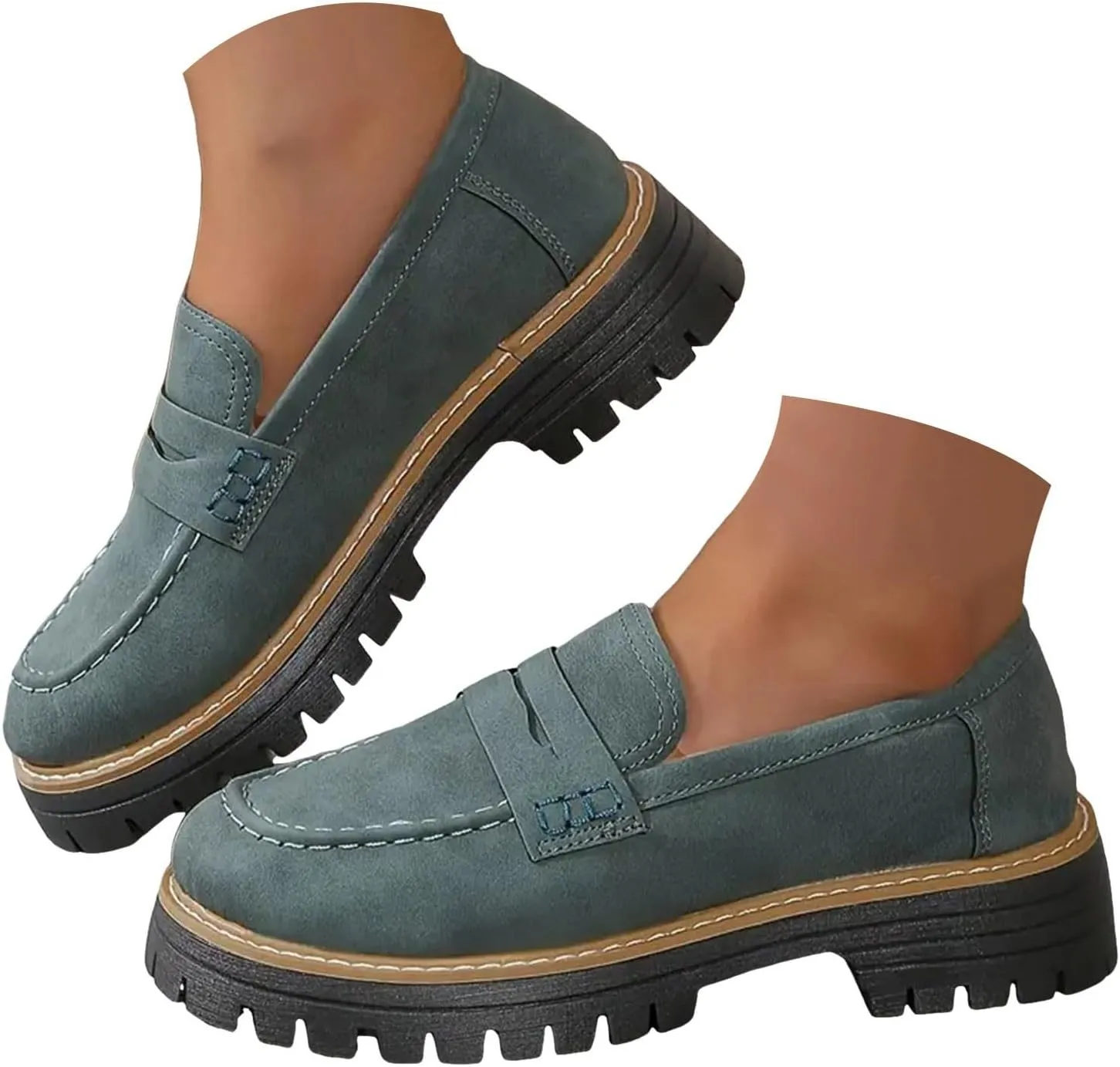 Orthoture-Orthopedic Platform Loafers Wide Toe Lightweight Casual Comfort Shoes Slip-On Suitable for All Foot Shapes