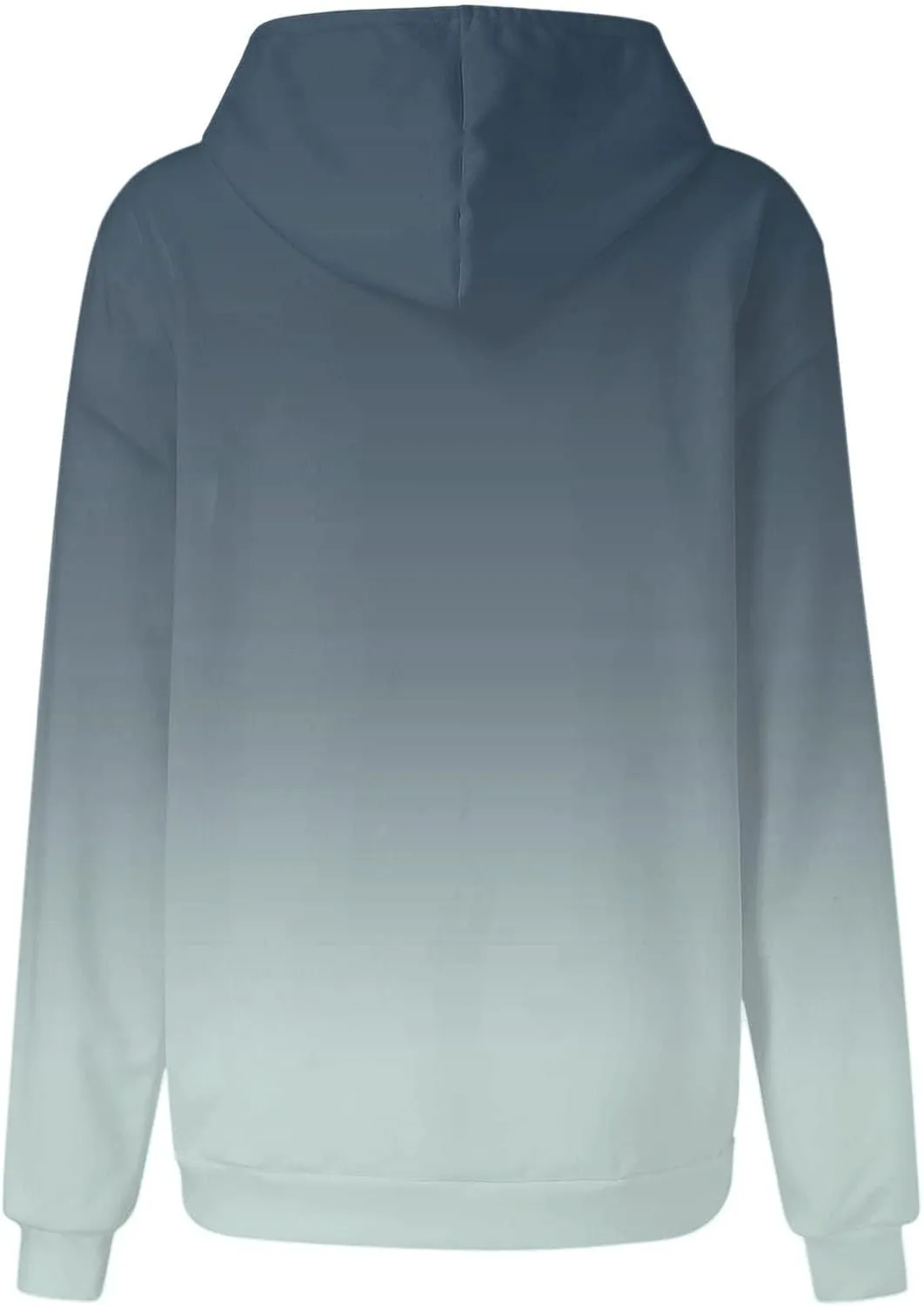 Oversized Sweatshirt for Women Gradient Pullover Hoodies Drawstring Fashion Y2K Hooded Tops Sweatshirts with Pockets