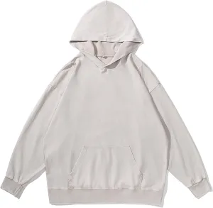Oversized Vintage Hoodie for Women Cotton Loose Fit Baggy Hooded Sweatshirt Trendy Basic Acid Wash Pullover Top