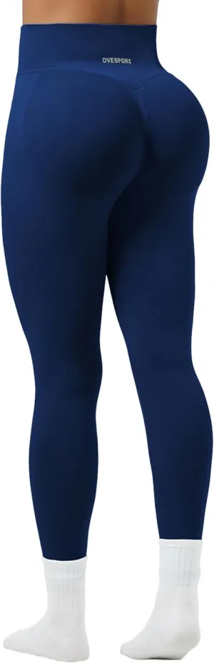 OVESPORT Workout Leggings for Women Seamless High Waist Scrunch Butt Lifting Leggings Tummy Control Gym Yoga Athletic Pants