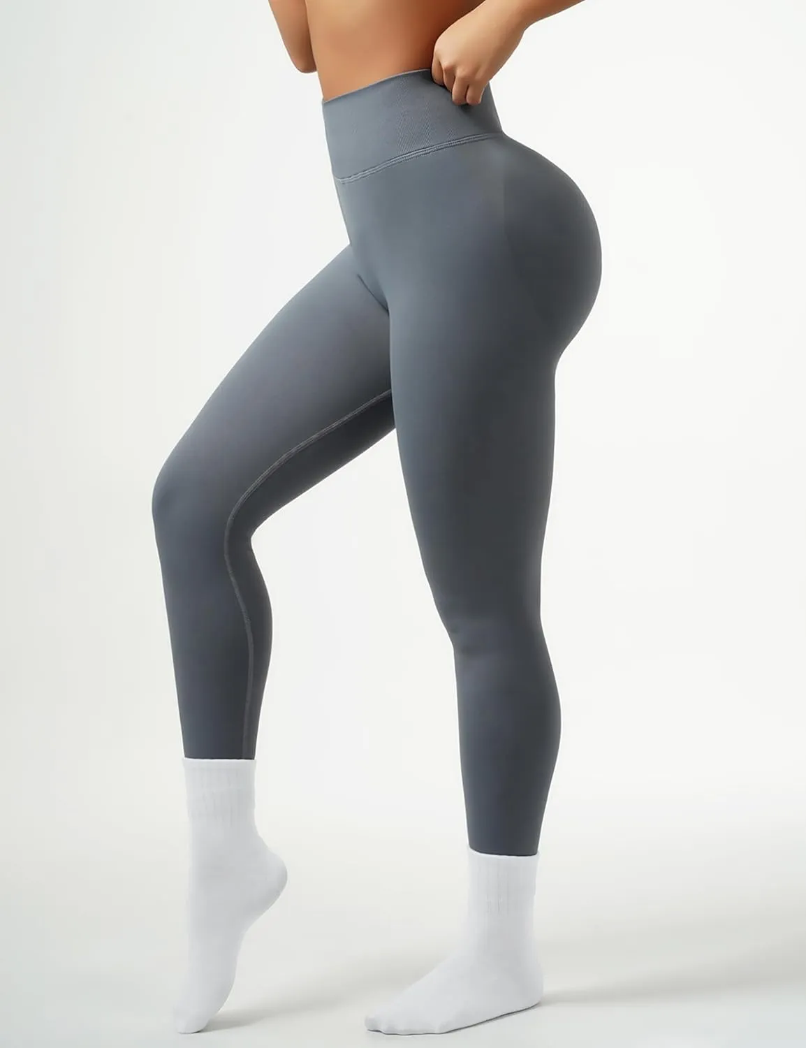 OVESPORT Workout Leggings for Women Seamless High Waist Scrunch Butt Lifting Leggings Tummy Control Gym Yoga Athletic Pants