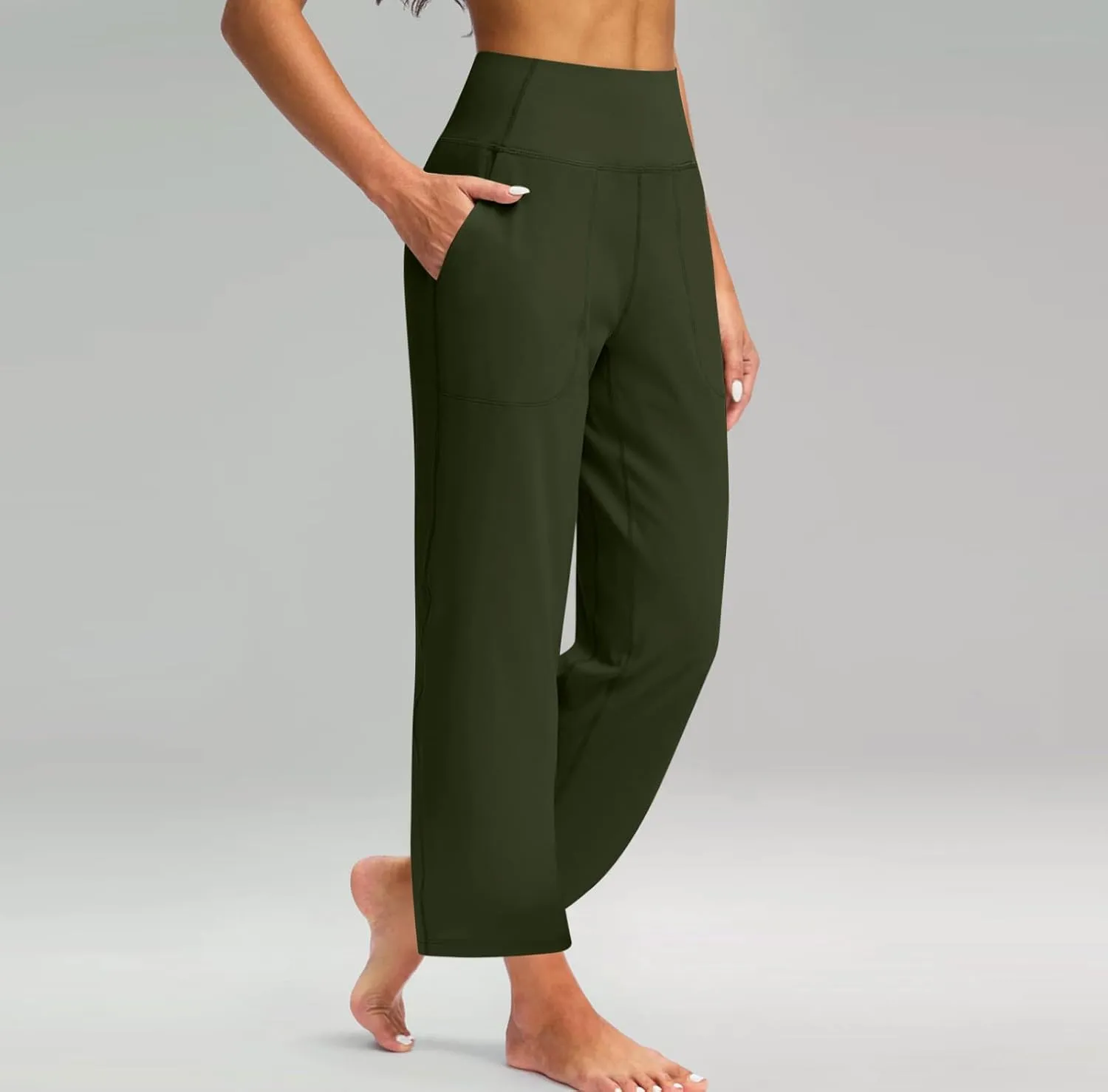 Pants for Women, with Pockets Linen Pants Women High Waisted Sweatpants Casual