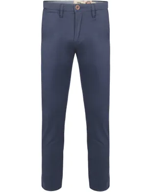 Paros Cotton Twill Chinos in Midnight Blue - Tokyo Laundry