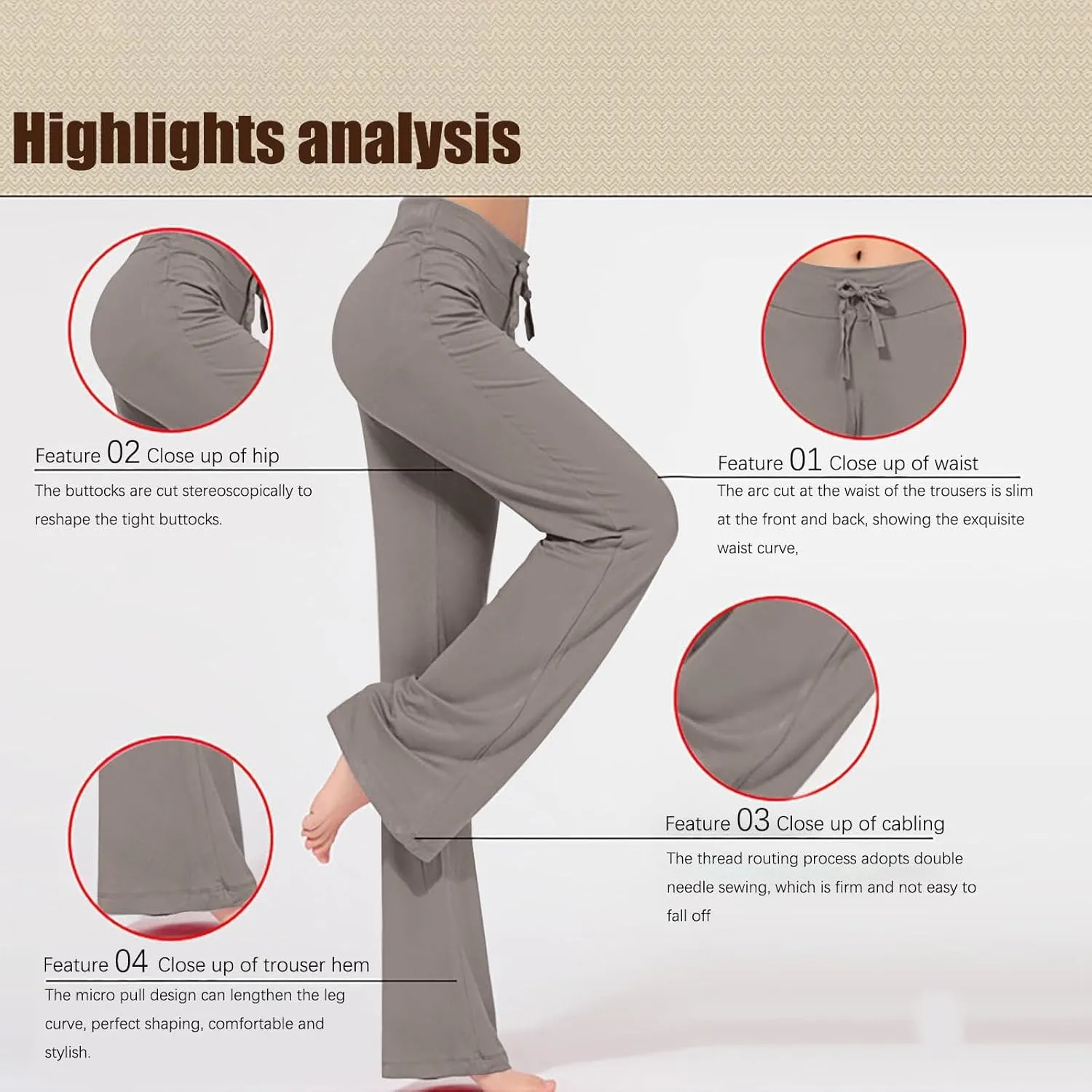 Plus Size Yoga Pants for Women 2024 Casual Drawstring Elastic High Waist Wide Leg Workout Pants Loose Comfy Trousers