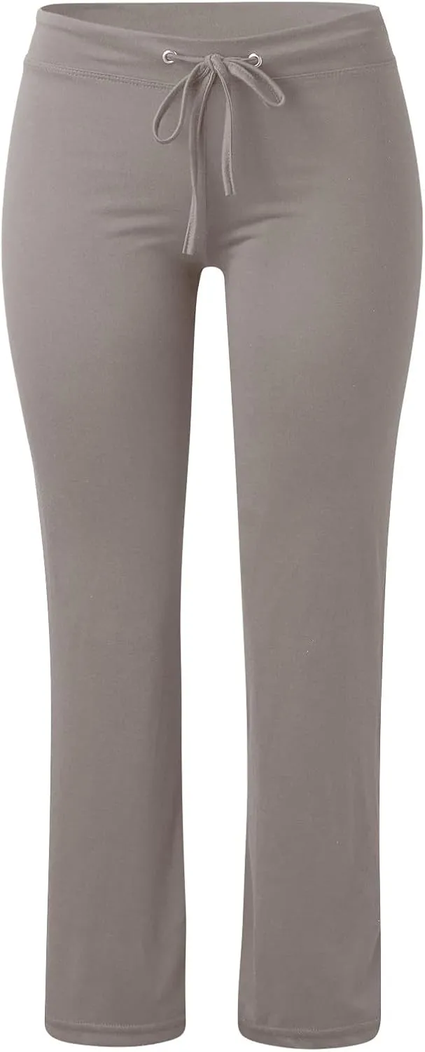 Plus Size Yoga Pants for Women 2024 Casual Drawstring Elastic High Waist Wide Leg Workout Pants Loose Comfy Trousers