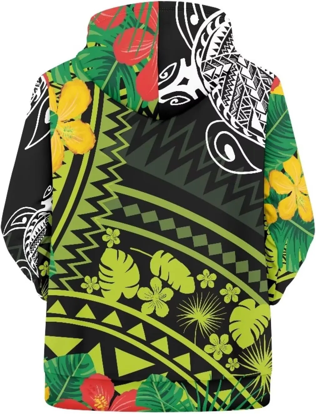 Polynesian Tribal Clothing Samoan Fijian Tapa Floral Print Hoodies Custom Women's Hoodies Sweatshirt for Women