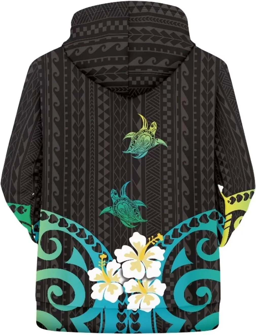 Polynesian Tribal Clothing Samoan Fijian Tapa Floral Print Hoodies Custom Women's Hoodies Sweatshirt for Women