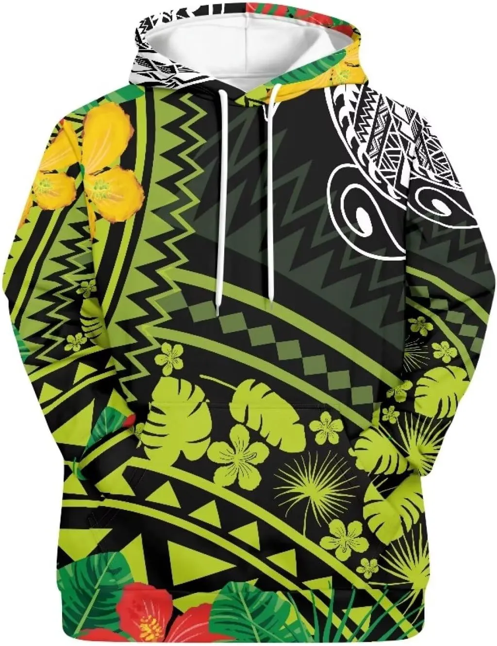 Polynesian Tribal Clothing Samoan Fijian Tapa Floral Print Hoodies Custom Women's Hoodies Sweatshirt for Women