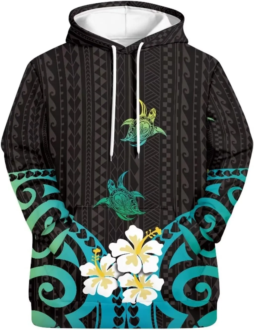 Polynesian Tribal Clothing Samoan Fijian Tapa Floral Print Hoodies Custom Women's Hoodies Sweatshirt for Women