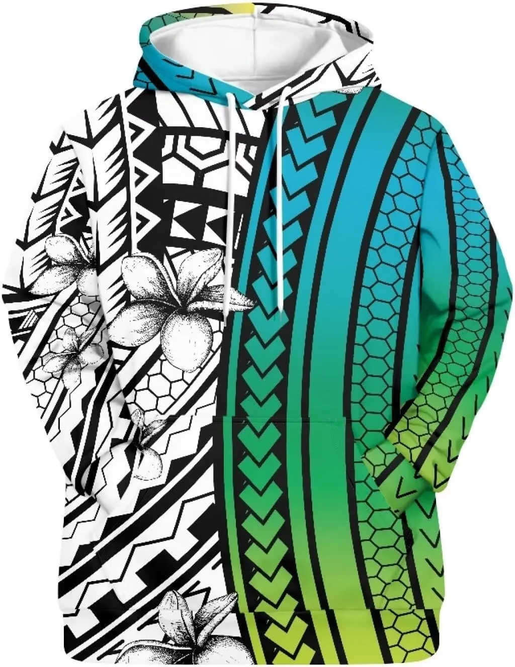 Polynesian Tribal Clothing Samoan Fijian Tapa Floral Print Hoodies Custom Women's Hoodies Sweatshirt for Women