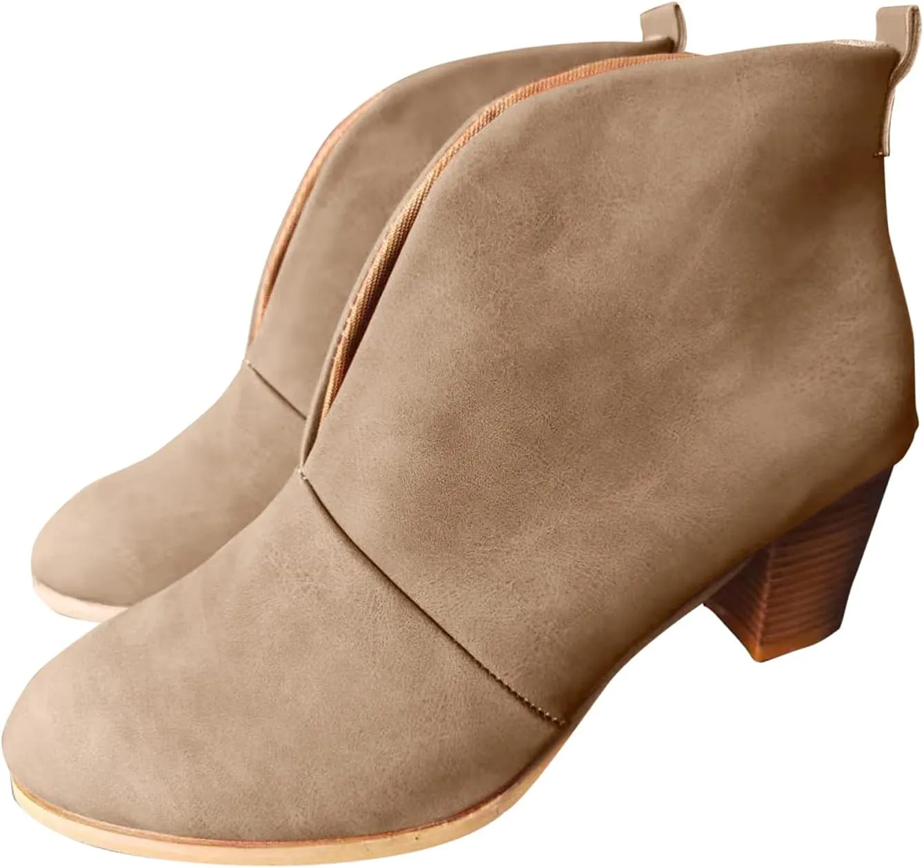 SBGMoSJ Boots for Women Ankle Booties Wide Black Boots for Women Ankle Booties Black Booties for Women Low Heel Round Toe Womens Brown Booties And Ankle Boots Women's Boots Ankle Lace Up