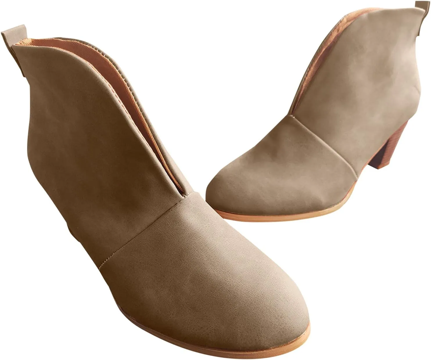 SBGMoSJ Boots for Women Ankle Booties Wide Black Boots for Women Ankle Booties Black Booties for Women Low Heel Round Toe Womens Brown Booties And Ankle Boots Women's Boots Ankle Lace Up