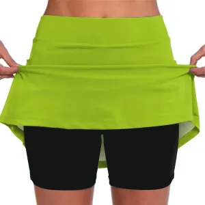 Skorts Skirts for Women Dressy High Waist Tummy Control Skort Athletic Workout Funny Soft Outfits with Pockets