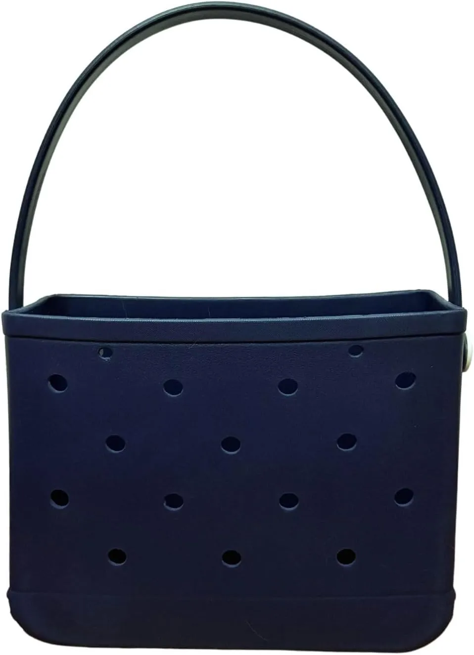 Small Rubber Beach Tote Bag, Open Top Portable Outdoor Travel Bag for Beach Picnic Pool Outings