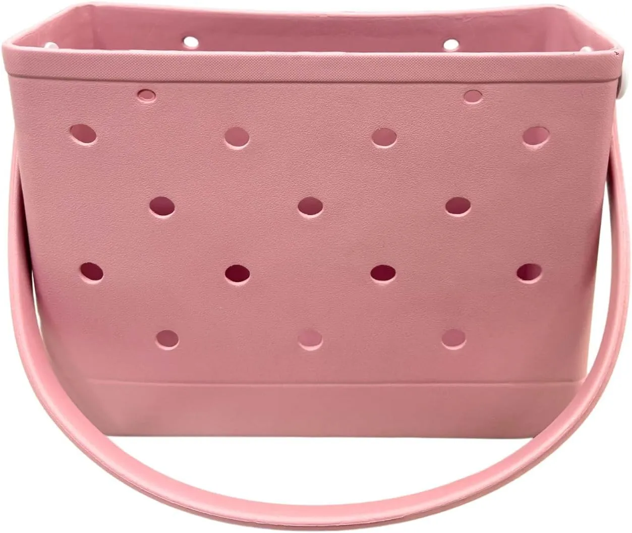 Small Rubber Beach Tote Bag, Open Top Portable Outdoor Travel Bag for Beach Picnic Pool Outings